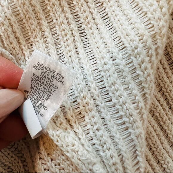 J. Jill Cardigan sweater safety pin closure Open Front Knit Cream Ivory Xs - Picture 6 of 10